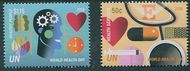 UNNY 1192-93 50c, 1.15 World Health Day Singles Mint NH unny1192-3